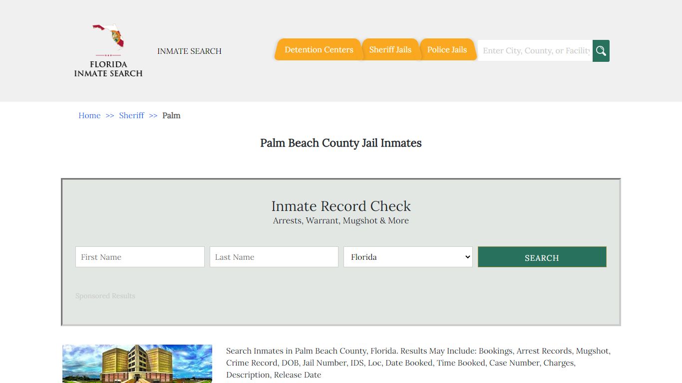 Palm Beach County Jail Inmates | Florida Inmate Search